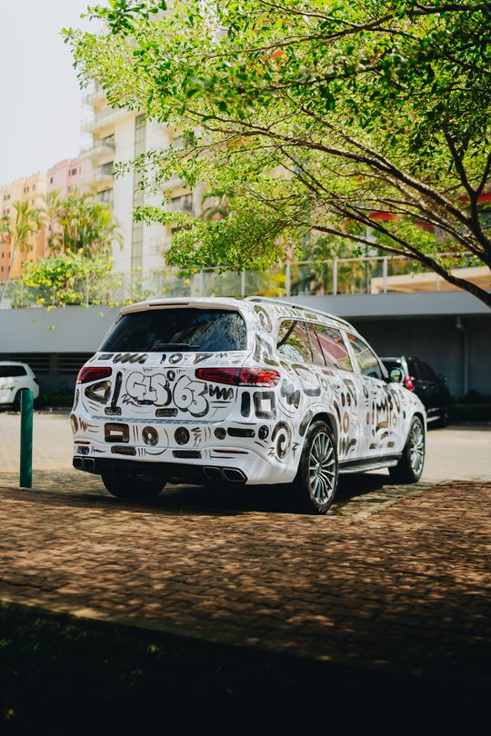 Hand-painted Mercedes-AMG GLS 63, rear